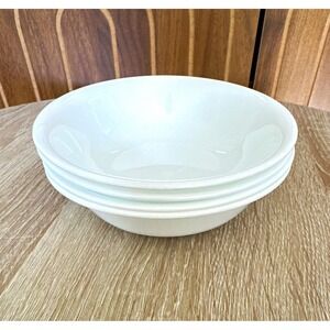Corelle White Dessert Berry Bowls Set of 4 Round Glossy Glass 5.25"